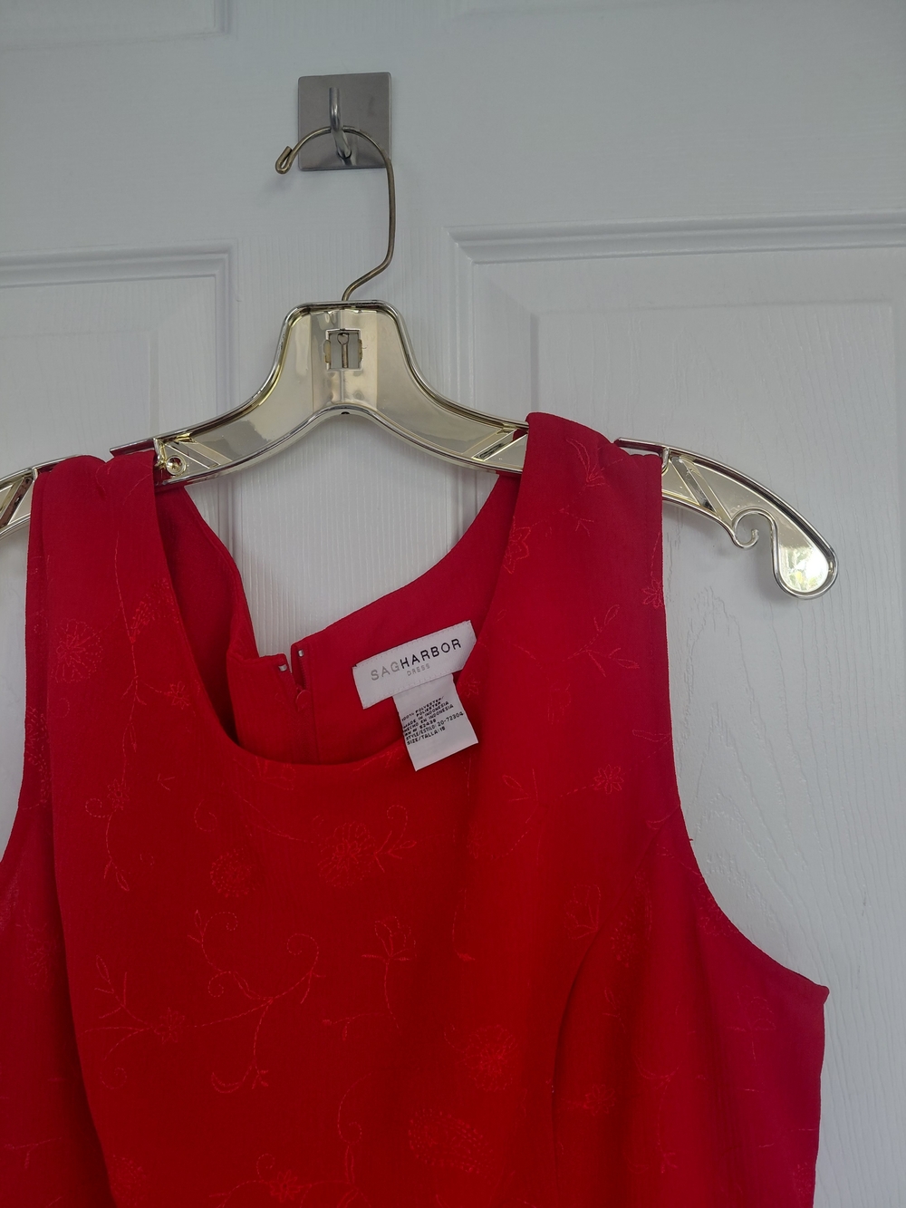 Sag Harbor Red Sleeveless Sheath Dress